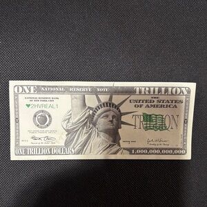 Novelty One Trillion Dollar Bill